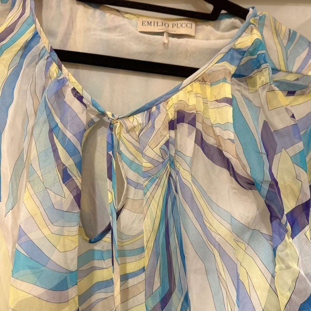 Emilio Pucci Green and Blue Maxi Dress From The 2015 Resort Collection. - Picture 8 of 12